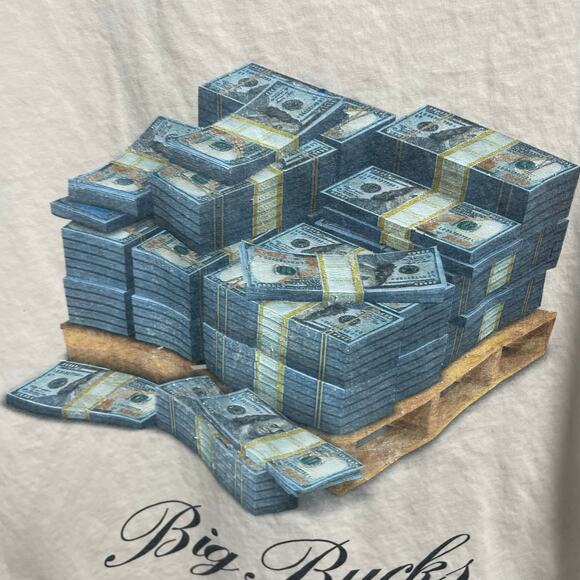 Muerte Hustle Daily Big Bucks Mens 3XL Graphic Tee Pallet of Money Streetwear - Picture 3 of 5